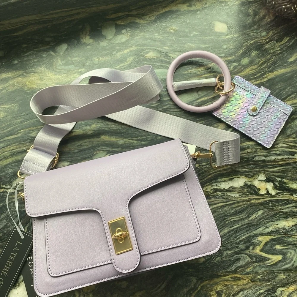 LILAC CROSS BODY BAG VEGAN NWT